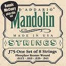 D'Addario J75 Mandolin Strings - Phosphor Bronze, Medium Heavy, 3 Sets