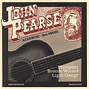 John Pearse Phosphor Bronze Acoustic Guitar Strings - Light, 3 Sets