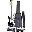 J. Reynolds JRPAK7B Bass Guitar Starter Package - Black
