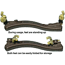 Kun Collapsible Violin Shoulder Rest - 1/4-1/8 size