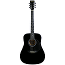 Lauren Beginner Dreadnought Guitar - Black