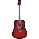 Lauren Beginner Dreadnought Guitar - Redburst