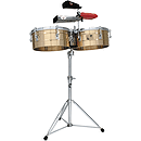 Latin Percussion LP257-BZ Tito Puente Bronze Timbales, 14" &  15"