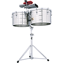 Latin Percussion LP258-S Tito Puente Steel Timbales, 15" & 16"