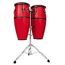 Latin Percussion Aspire Fiberglass Conga Set - Black