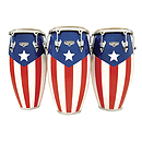 Latin Percussion M752S-PR Matador Conga - Puerto Rican Flag