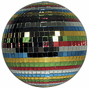 MBT Mirror Ball - 12" Multicolor Glass Ball