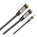 Monster CableLinks Y-Adapter - 1/8" St Male to (2) 1/4" Mono Female