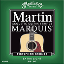 Martin Marquis 92/8 Phosphor Bronze Extra Light Acoustic Guitar Strings - 3 sets of strings