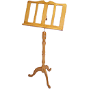 Stageline European Crafted Music Stand - Oak, Steel Post