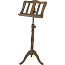 Stageline European Crafted Music Stand - Walnut, Wood Post
