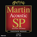 Martin SP 4100 Acoustic Guitar Strings - Phosphor Bronze, Light, 3 Sets