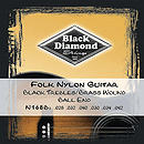 Black Diamond N168B Folk Nylon Guitar Strings - Ball end, 3 Sets