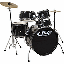 Pacific Drums 5-piece Junior Drumset w/cymbals - Black