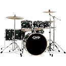 Pacific Drums M5 5-Piece Shell Set - Emerald to Black Fade
