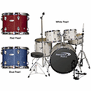 Percussion Plus PP3800 Deluxe 5-Piece Drum Set w/Throne - Red Pearl (cymbals not included)