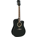 Sierra Alpine Acoustic Electric Cutaway Guitar - Black Gloss