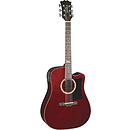 Sierra Alpine Acoustic Electric Cutaway Guitar - Wine Red