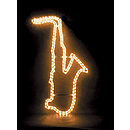 MBT Decorative Window Light - Blue Saxophone (36")