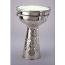 Nickel-plated Doumbek - 10" Embossed