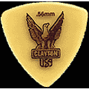 Clayton Ultem Gold Round Triangle Picks, bag of 48 - .56mm