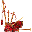 Bagpipe, Miniature, Cocus, Tartan Cover
