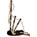 Bagpipe, Engraved, Rosewood, Black Cover