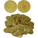 Brass Coins, Large, 35mm, 100 Count
