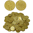 Brass Coins, Medium, 25mm, 100 Count