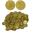Brass Coins, Small, 20mm, 100 Count
