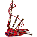 Bagpipe, Chalice Miniature,Tartan Cover