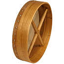 Bodhran, 14"x3.5", Fix, Mulberry, Cross