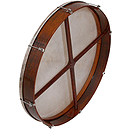 Bodhran, 26"x3.5", Tune, Rosewood, Cross
