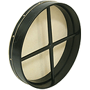 Bodhran, 18"x3.5", Fixed, Black, Cross