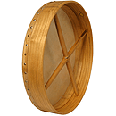 Bodhran, 18"x3.5", Fix, Mulberry, Cross