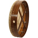 Bodhran, 18", Tune, Rosewood, Double,Cross