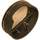 Bodhran, 16"x6", Plywood, Black, T-Bar