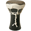 Doumbek, Ceramic, 5"x8", Black