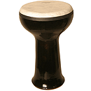 Doumbek, Ceramic, 11", Black, Fiberskyn