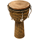 Djembe, 12"x22", Rosewood, Bolt, Hewn