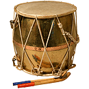 Gharwali Tribal Dhol, Copper, W/ Beaters