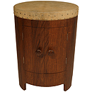 Drum Table with Shelving