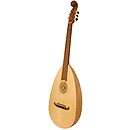 Lute-Guitar, Steel, Lacewood, Gears
