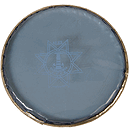 Alexandria Doumbek Head, Blue, ID 6"