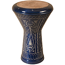 Aluminum Doumbek, Motif Blue, Skyndeep