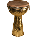 Brass Doumbek, 8"x14", Skyndeep Head
