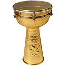 Brass Doumbek, 8"x14", Synthetic Head