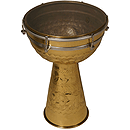 Brass Doumbek, 10"x15", Synthetic Head
