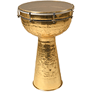 Brass Doumbek, 12"x20", Synthetic Head