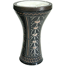 Copper Doumbek, 10" X 16 1/2", Goatskin